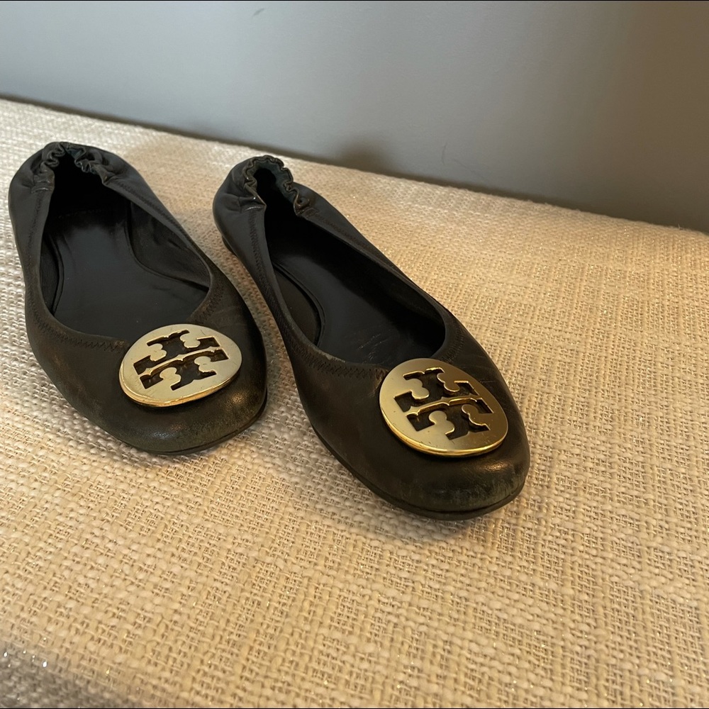 Tory Burch Black Flats
